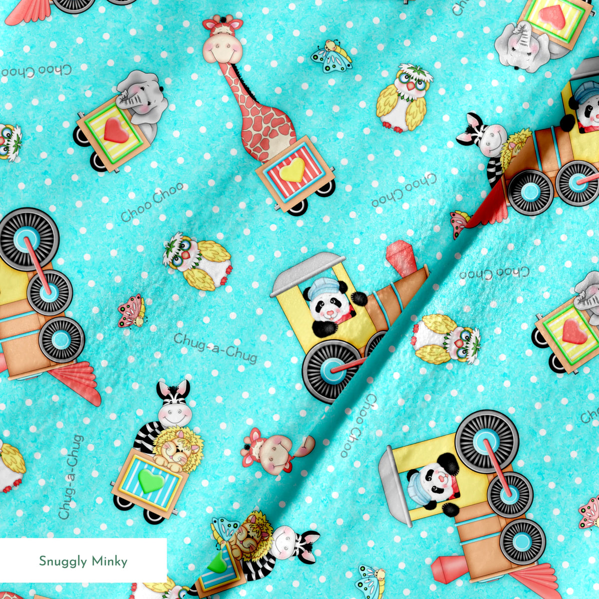 Vicki Schreiner BaZooples Panda Choo Choo Fabric
