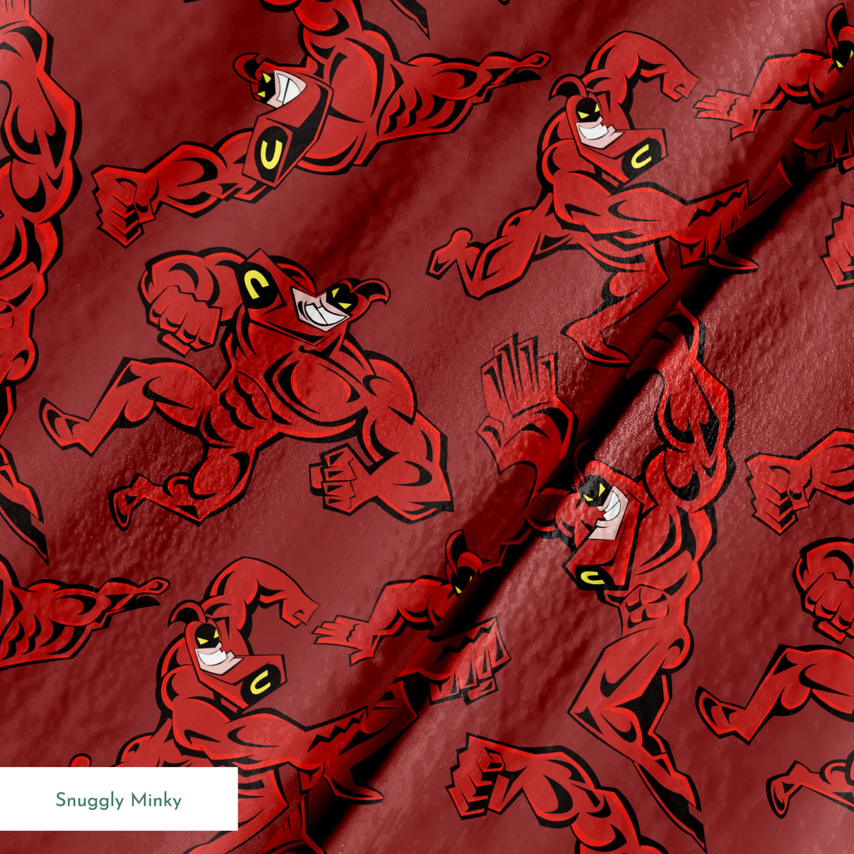 Paramount Fairly OddParents Crimson Chin on Red Fabric