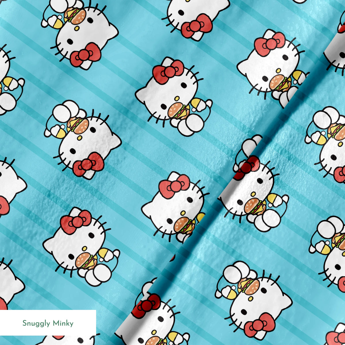 Hello Kitty® Burgers and Stripes Fabric