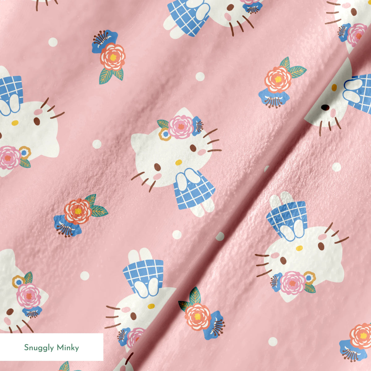 Hello Kitty® Florals on Pink Fabric