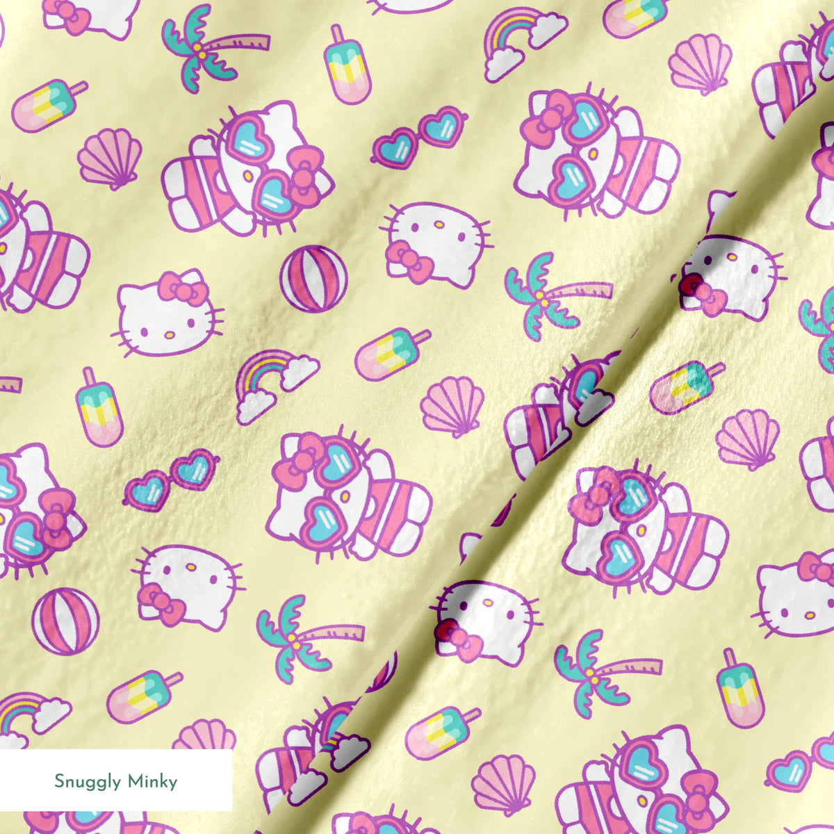 Hello Kitty® Beach Day Fun on Yellow Fabric