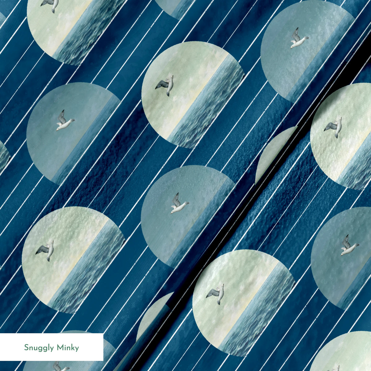 Danielle Murray Seagull Coastal Stripes Fabric