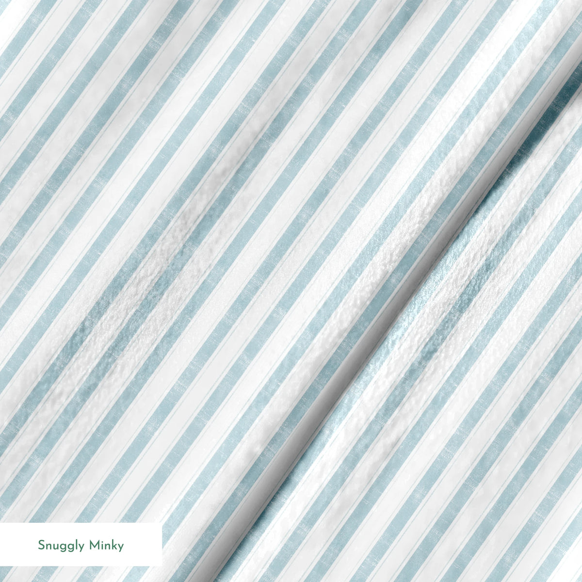 Danielle Murray Blue Stripes on White Fabric