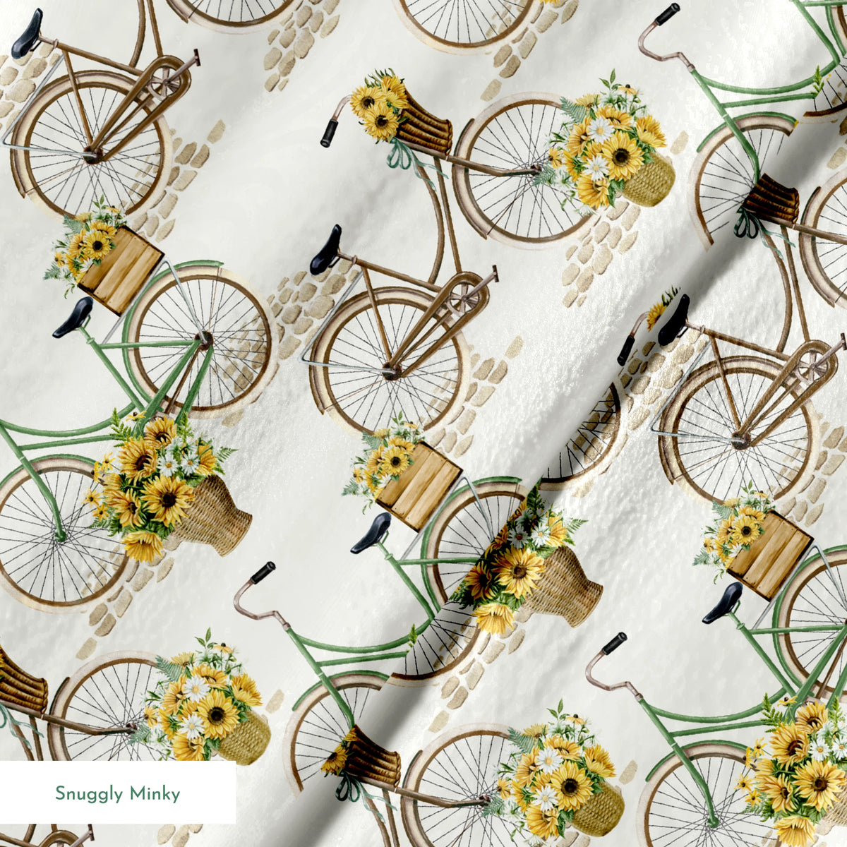 Danielle Murray Vintage Bicycles with Sunflowers Fabric