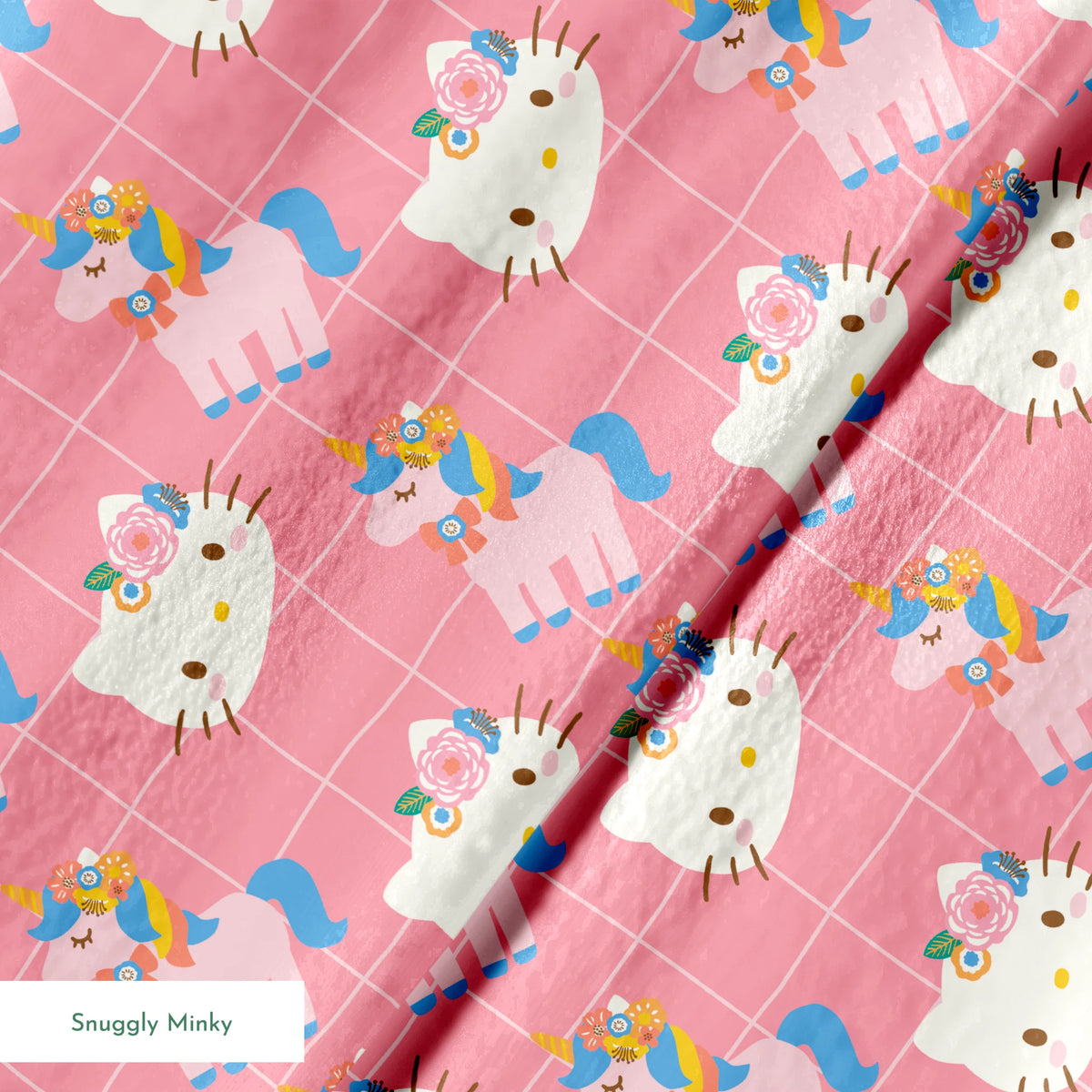 Hello Kitty® Unicorn Grid Fabric