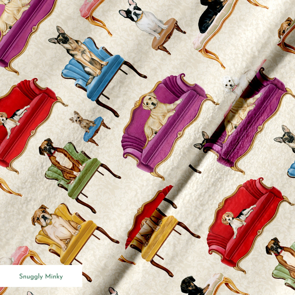Danielle Murray Lounging Dogs Fabric