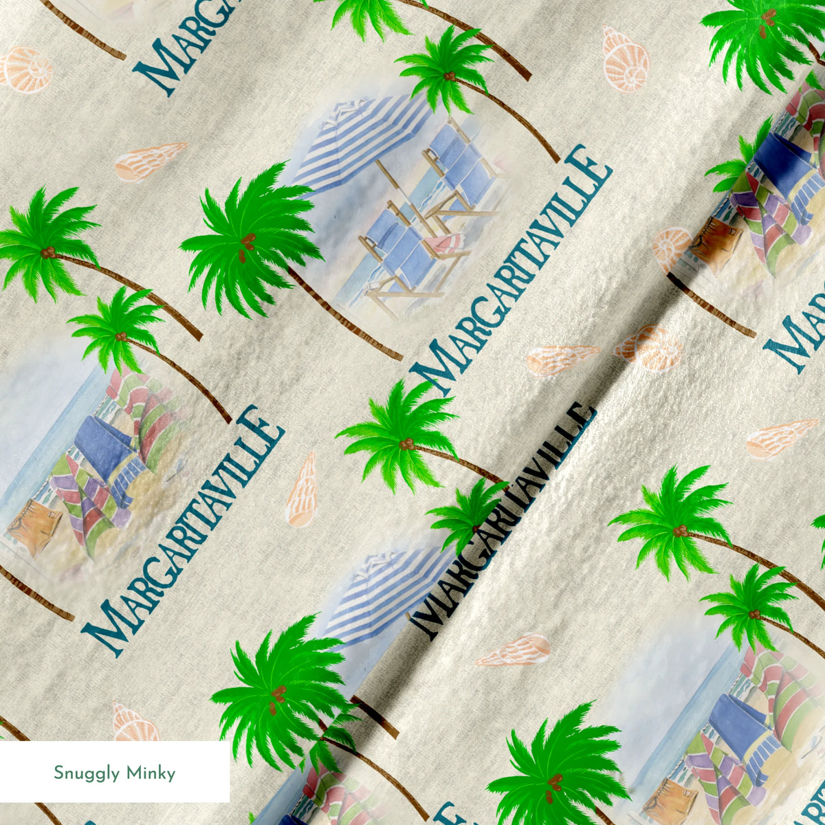 Margaritaville Tropical Vacation Beach Scene Fabric