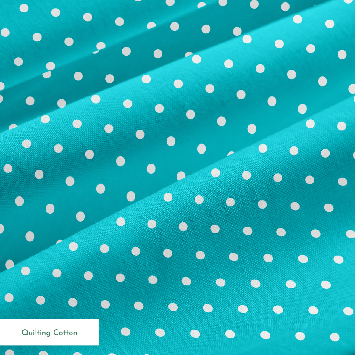 Two white circles on teal background springs quiltingcotton texture