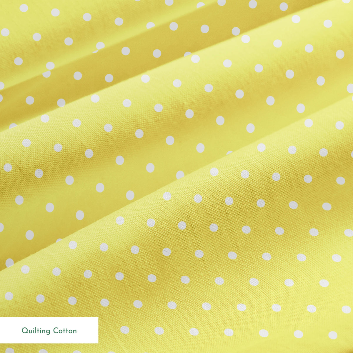 Yellow background with white circles. springs quiltingcotton texture