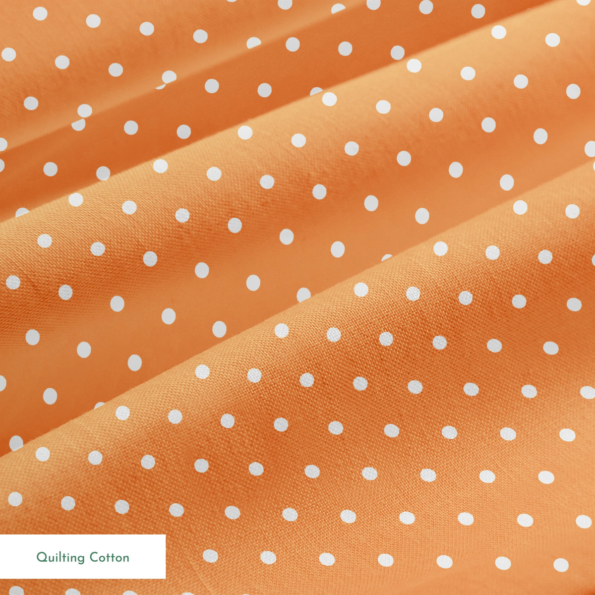 Two white circles on a bright orange background springs quiltingcotton texture