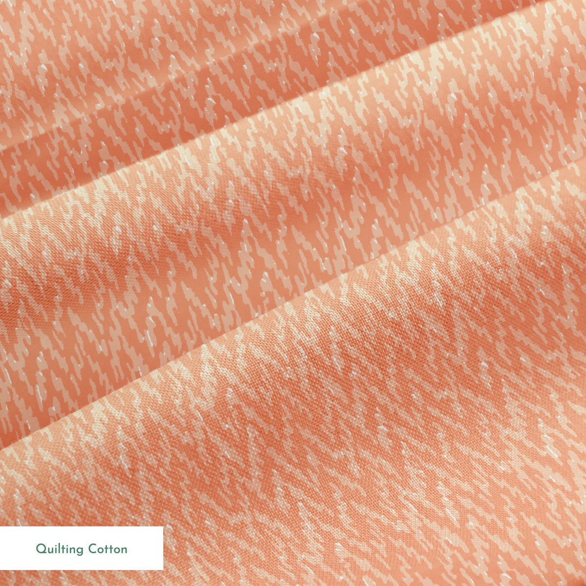 Peachy coral abstract pattern with light brushstroke-like texture and diagonal movement springs quiltingcotton texture