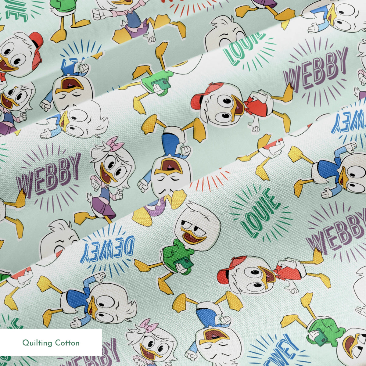 Disney DuckTales Character Name Toss | Fabric by the Yard