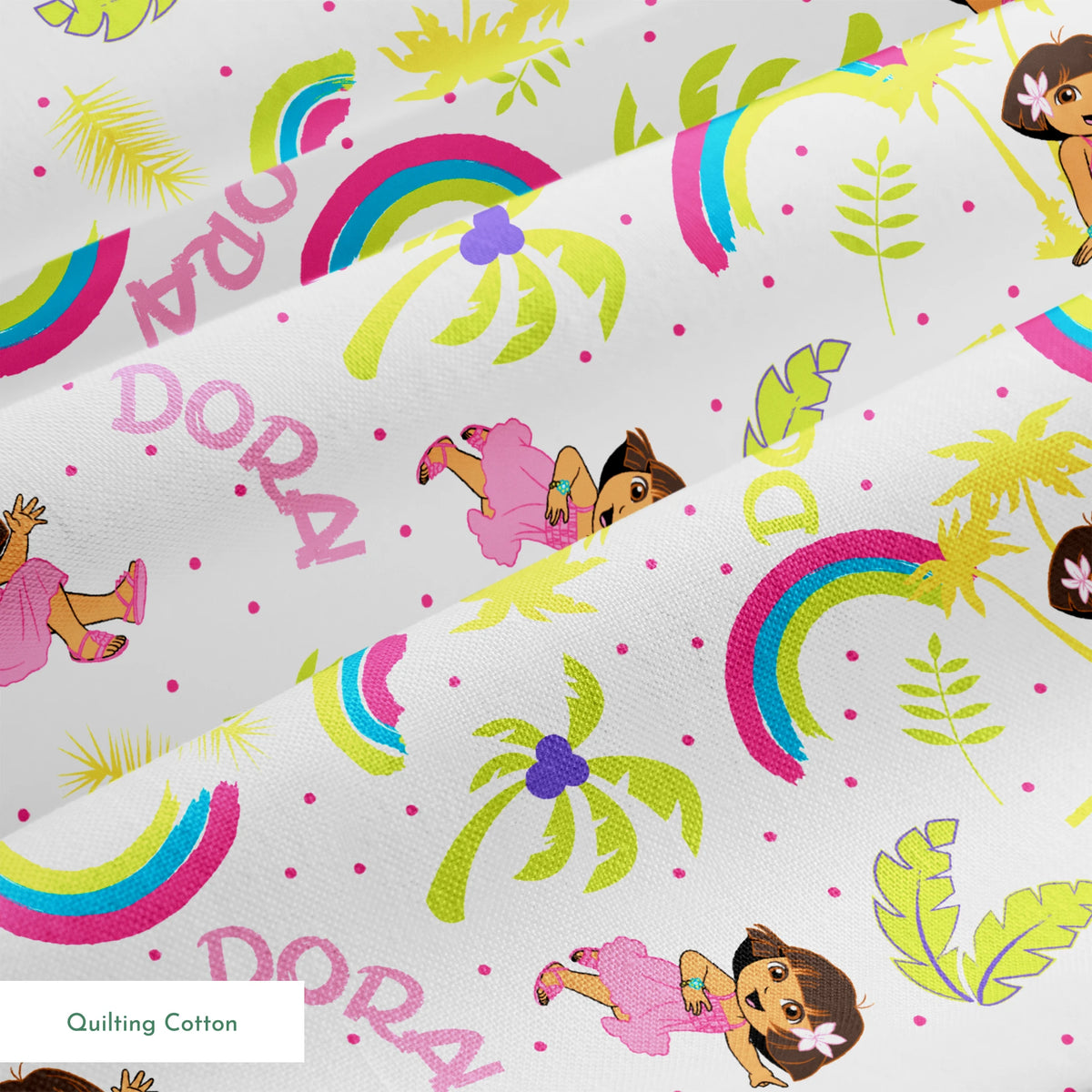 Nickelodeon Dora the Explorer Tropical Rainbow | Fabric by the Yard