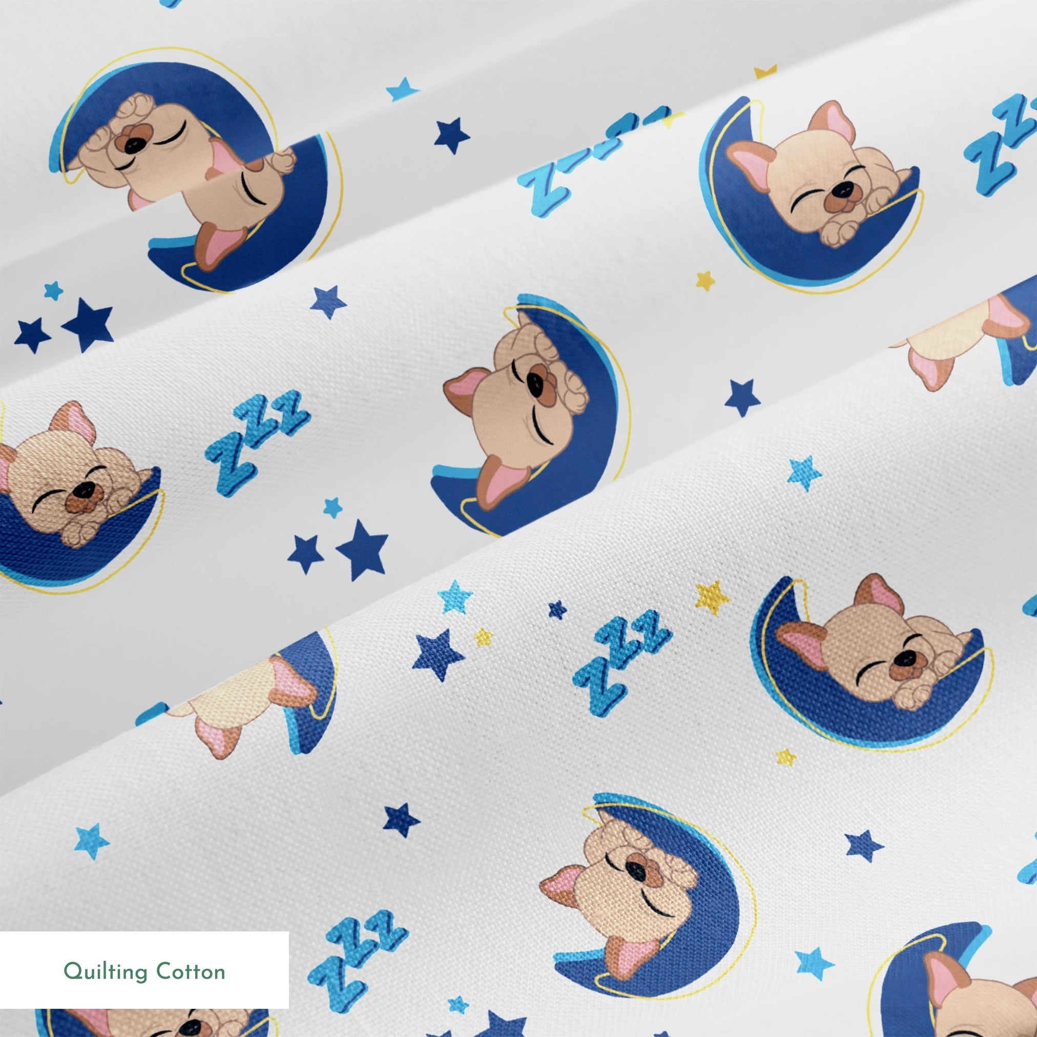 Hasbro Littliest Pet Shop Frenchie Snooze on White Fabric