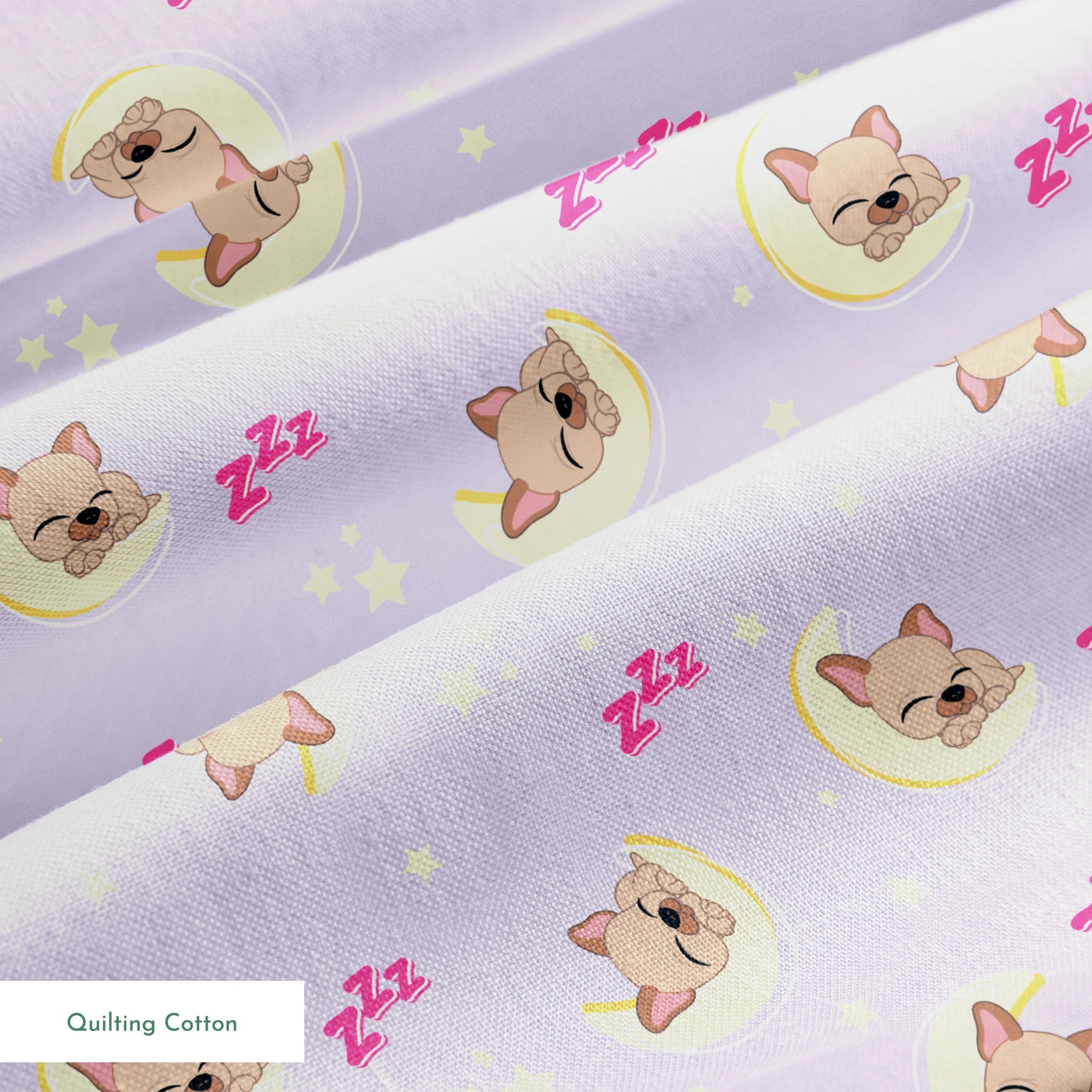 Hasbro Littliest Pet Shop Frenchie Snooze on Lavender Fabric