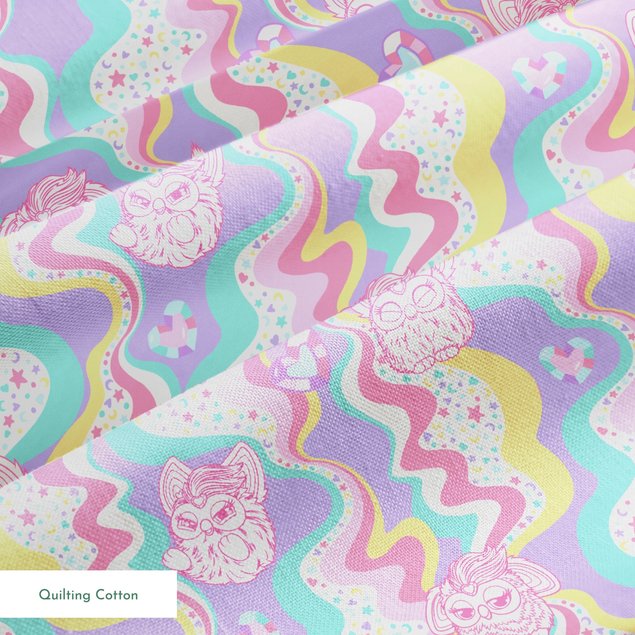 Hasbro Furby Rainbow Squiggles Fabric