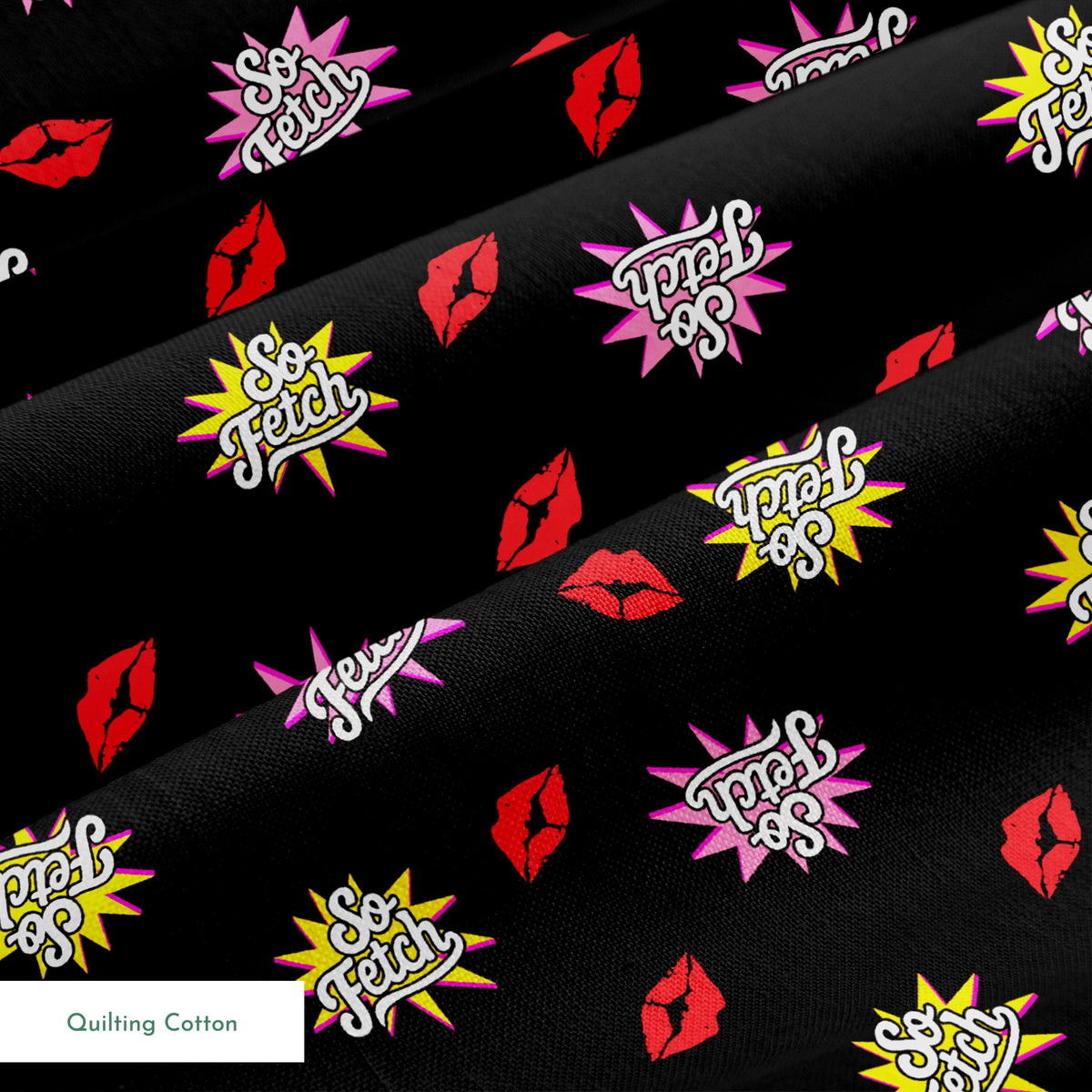 Paramount Mean Girls  So Fetch on Black Fabric