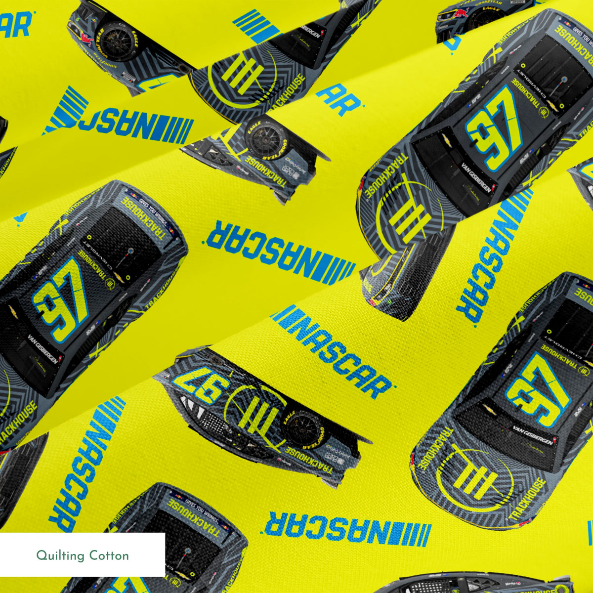 NASCAR® Shane van Gisbergen Toss on Yellow Fabric