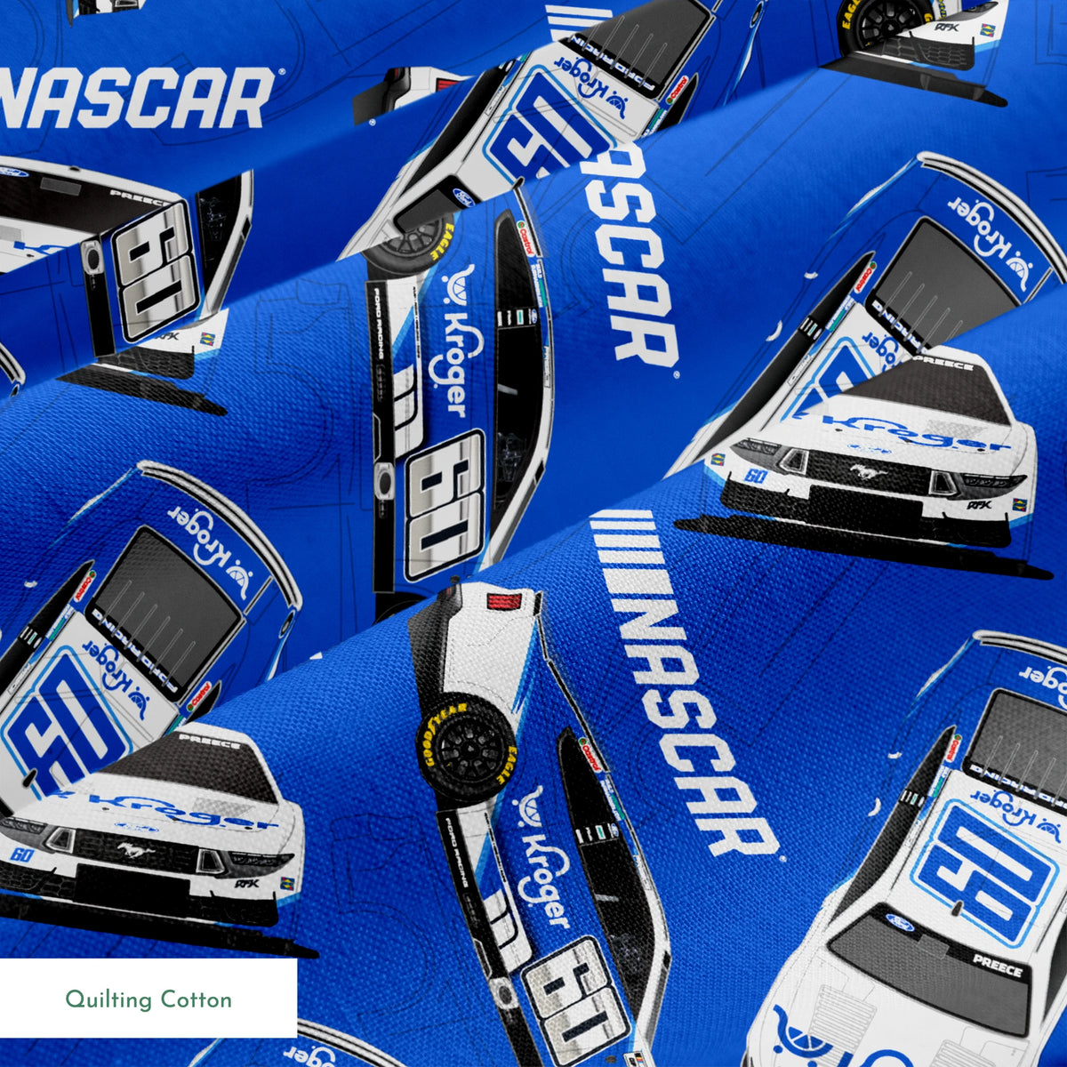 NASCAR® Ryan Preece Toss on Blue Fabric