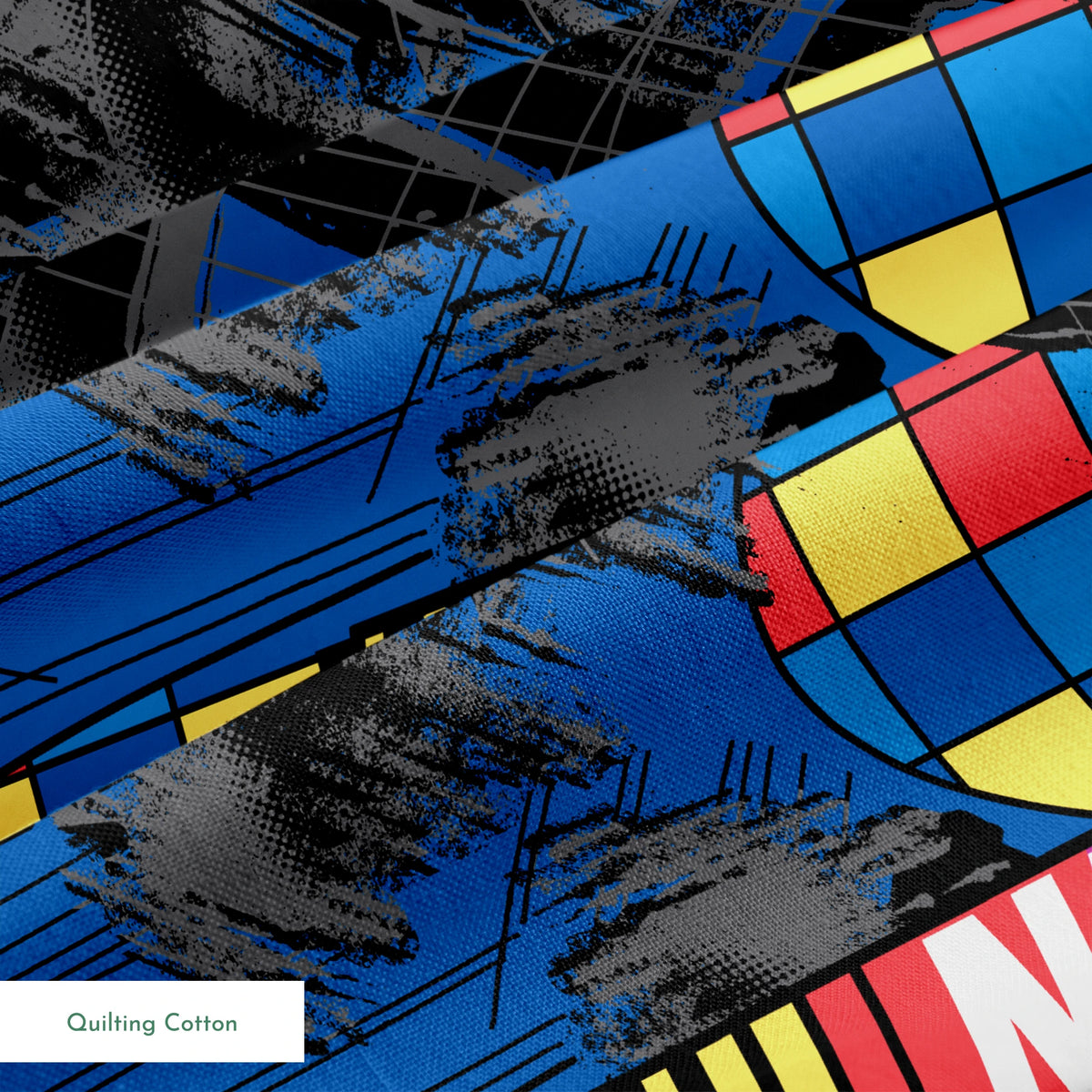 NASCAR® Retro Checkered Flag Collage Fabric