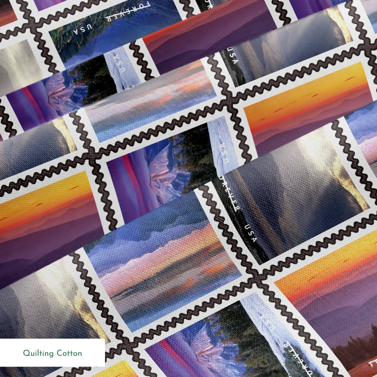 USPS Mountain Landscapes Fabric