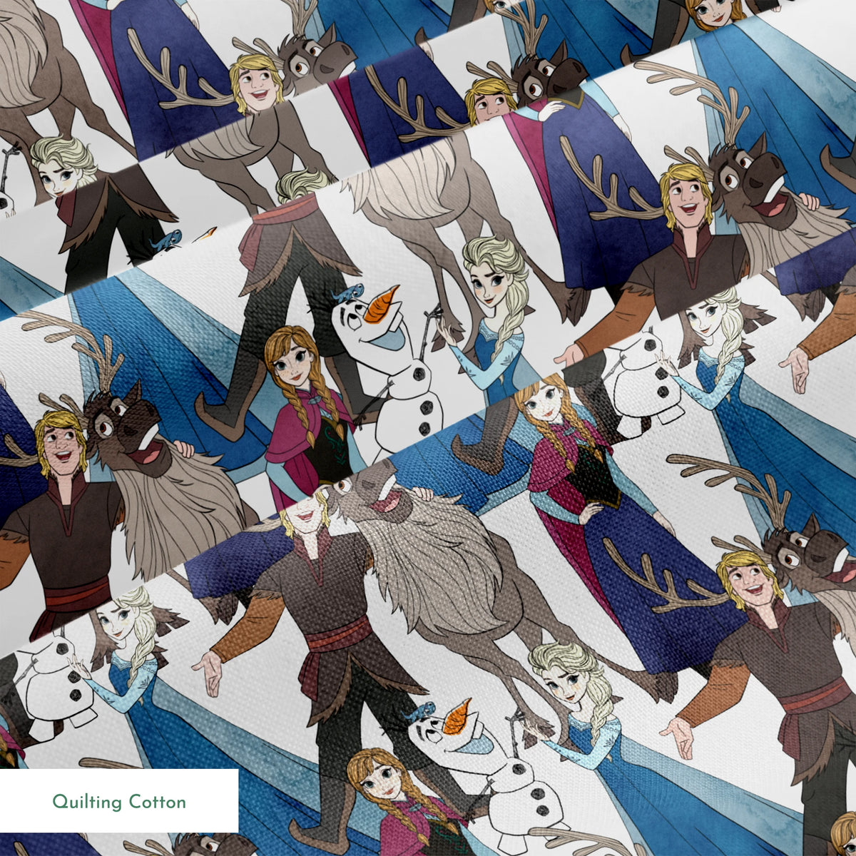 Disney Frozen  Character Collage Fabric