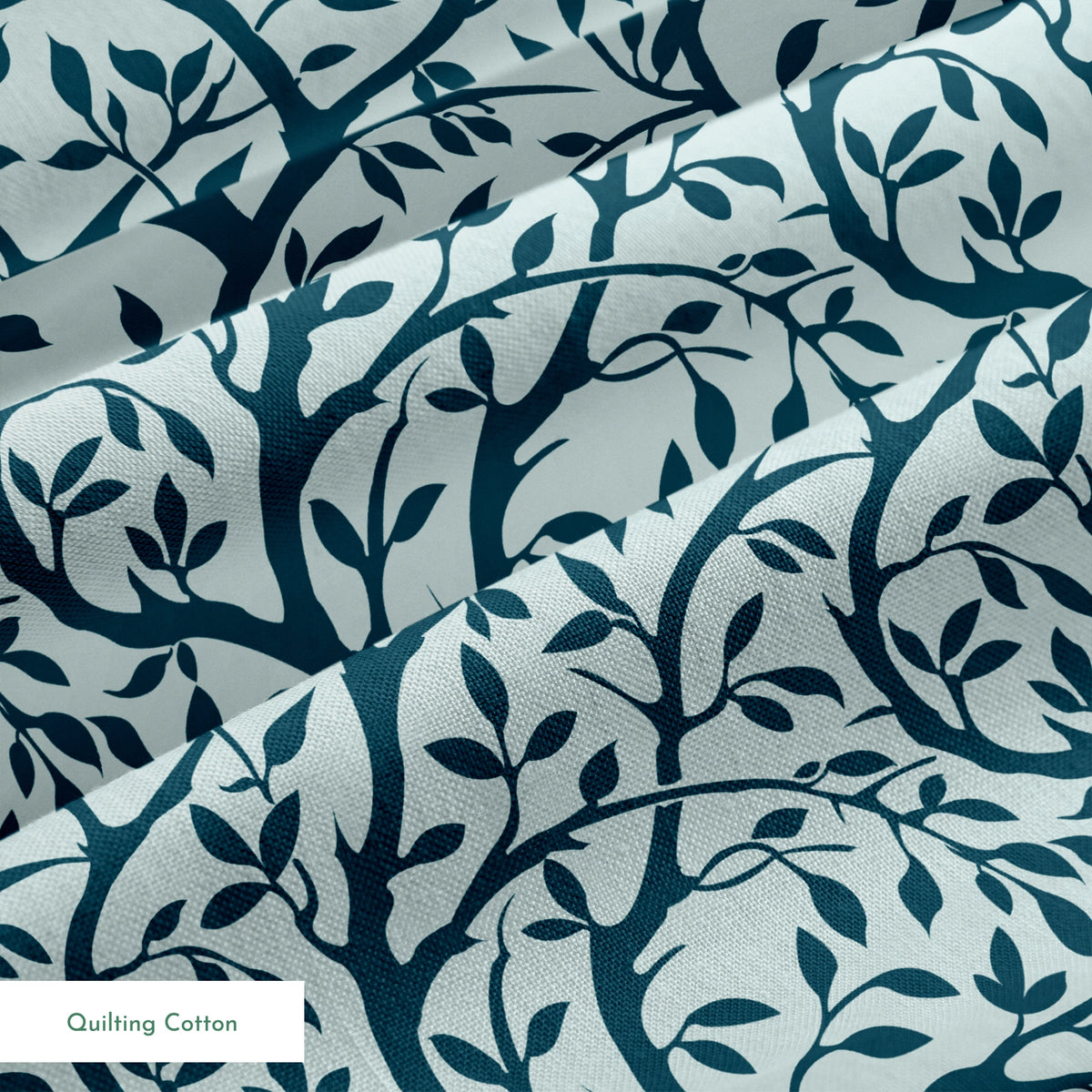 Winding Willow on Dense Fog Fabric