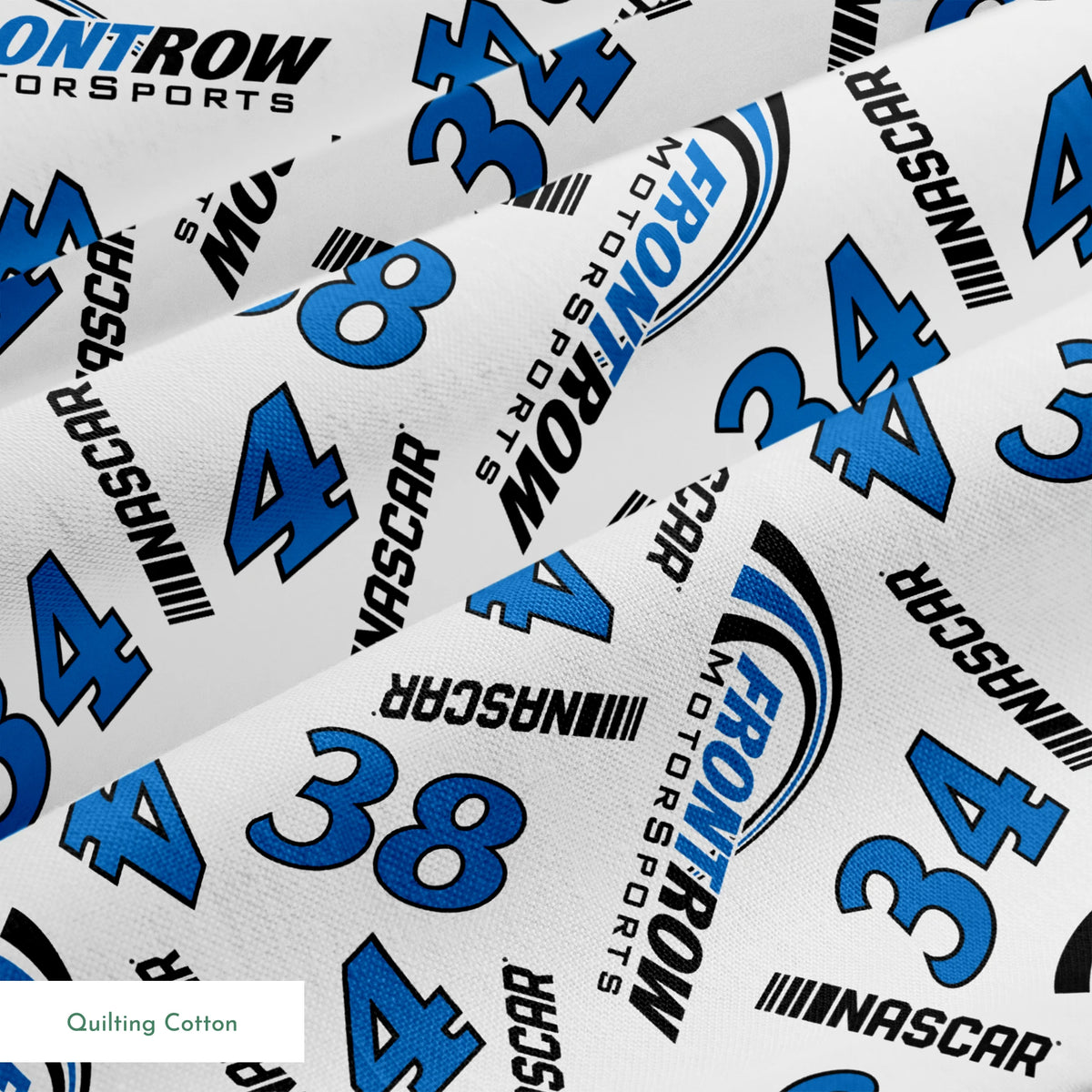 NASCAR® Front Row Motorsports Toss on White Fabric
