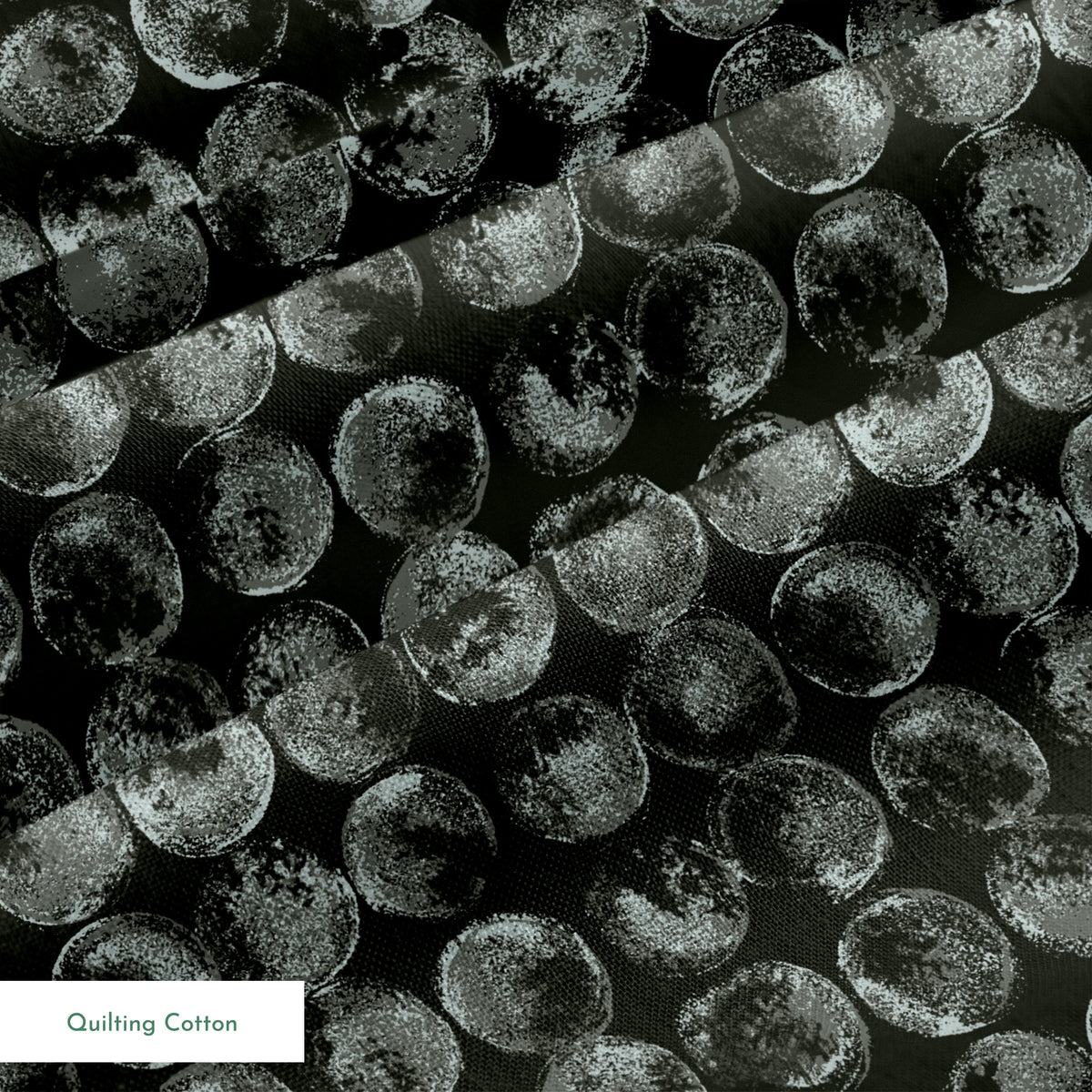 Lunar Light on Black Days Fabric
