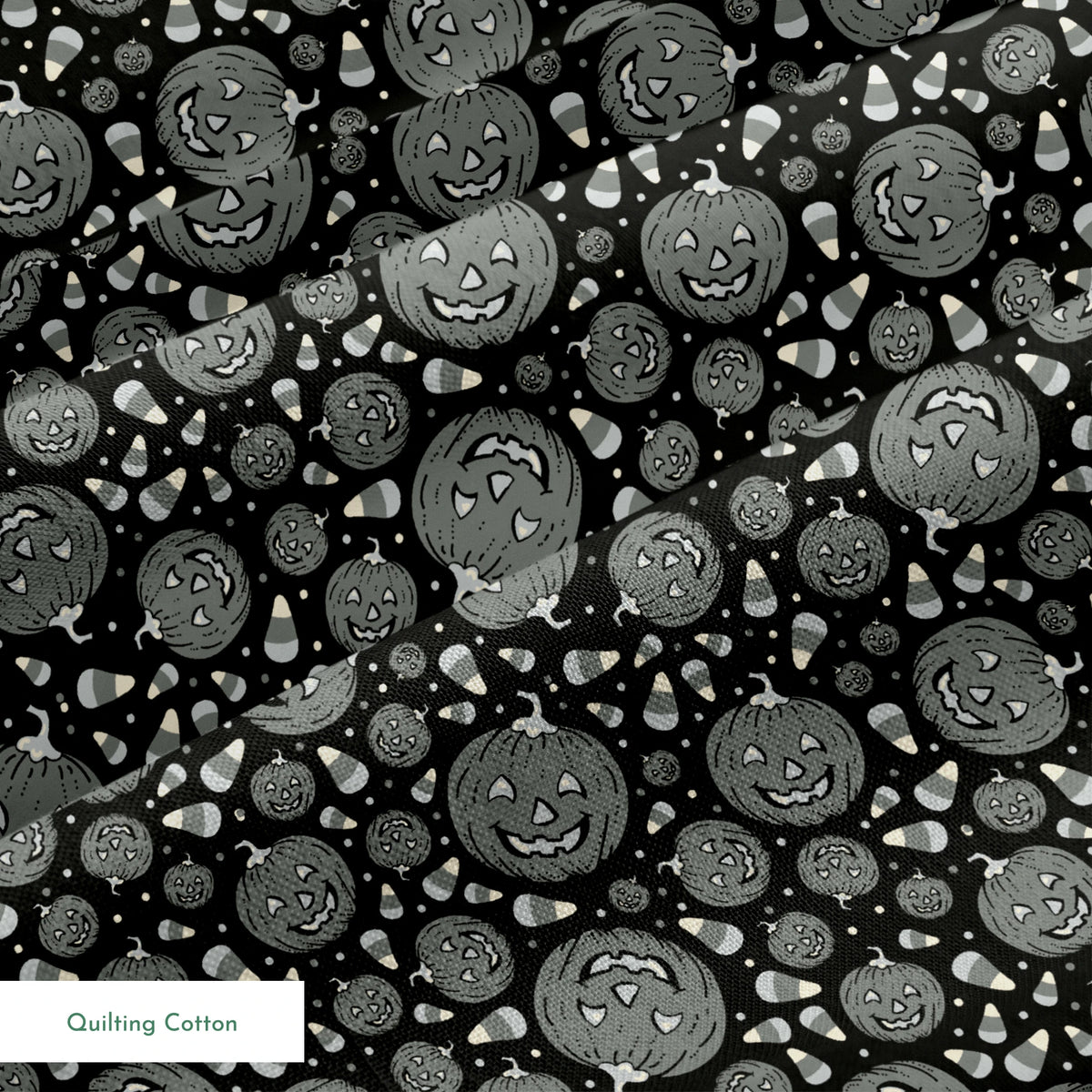 Trick or Treat on Mummy Gray Fabric