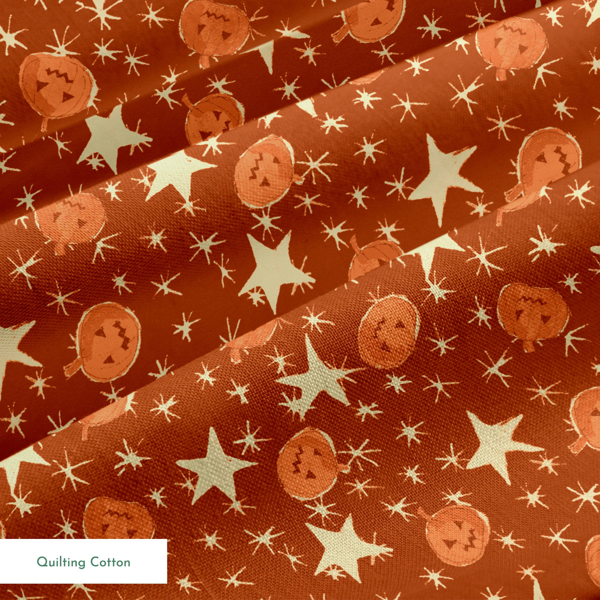 Pumpkins on Spiced Fabric