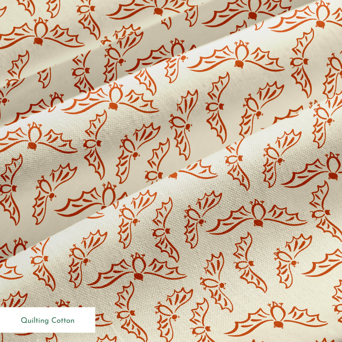 Flying Bats on Casperita Fabric
