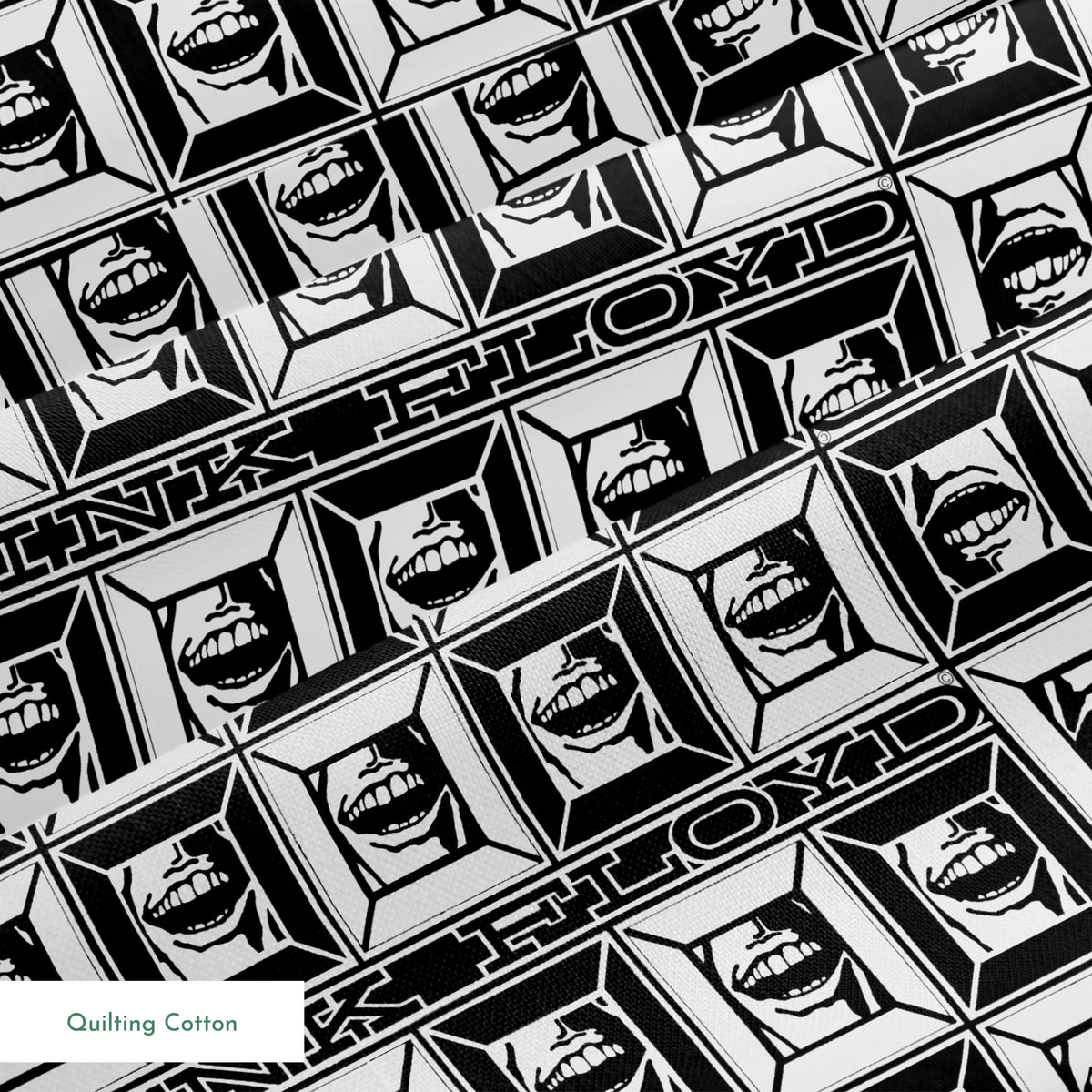 Pink Floyd Bank Smiles Fabric