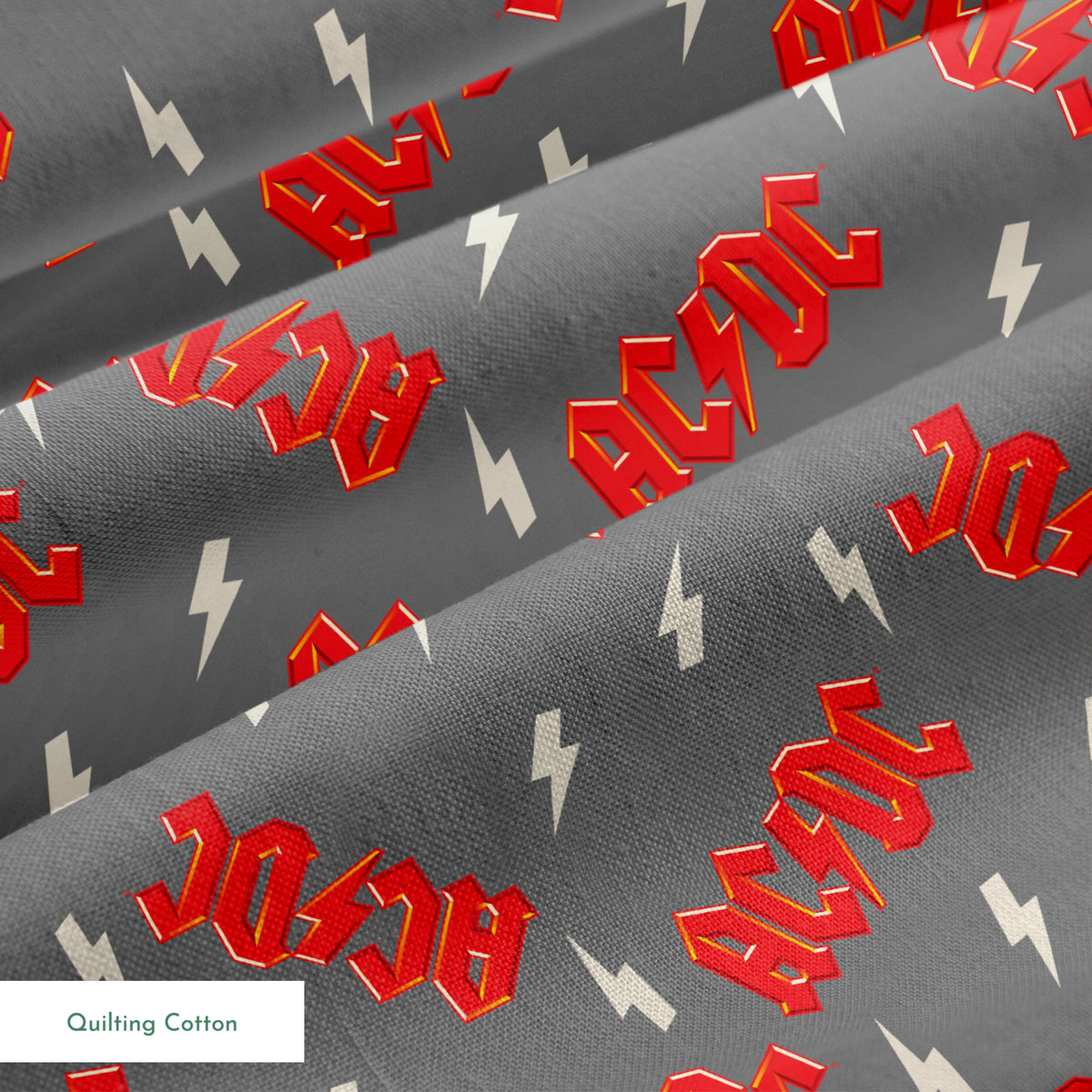 AC/DC Lightning Bolts Fabric