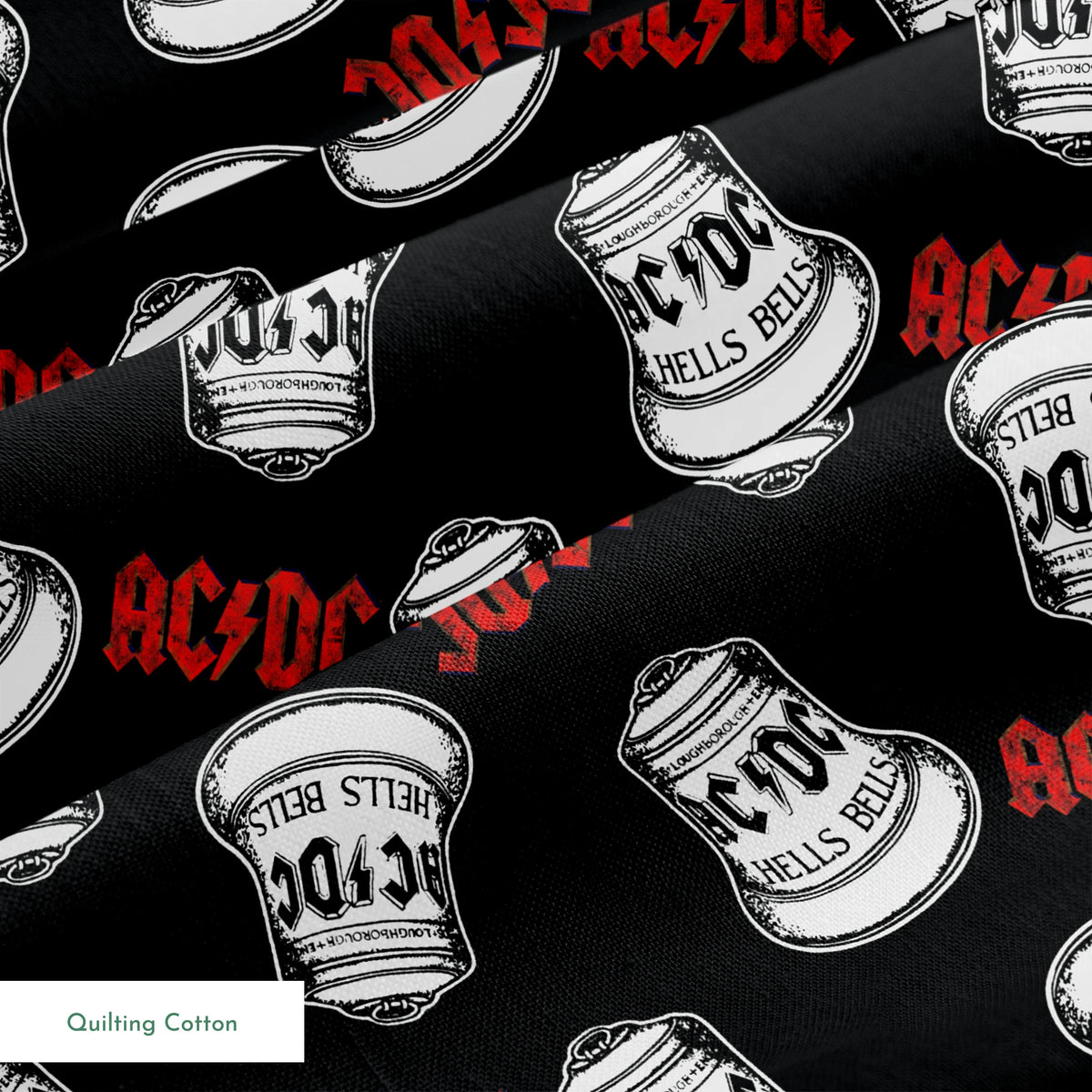 AC/DC Hells Bells Toss Fabric