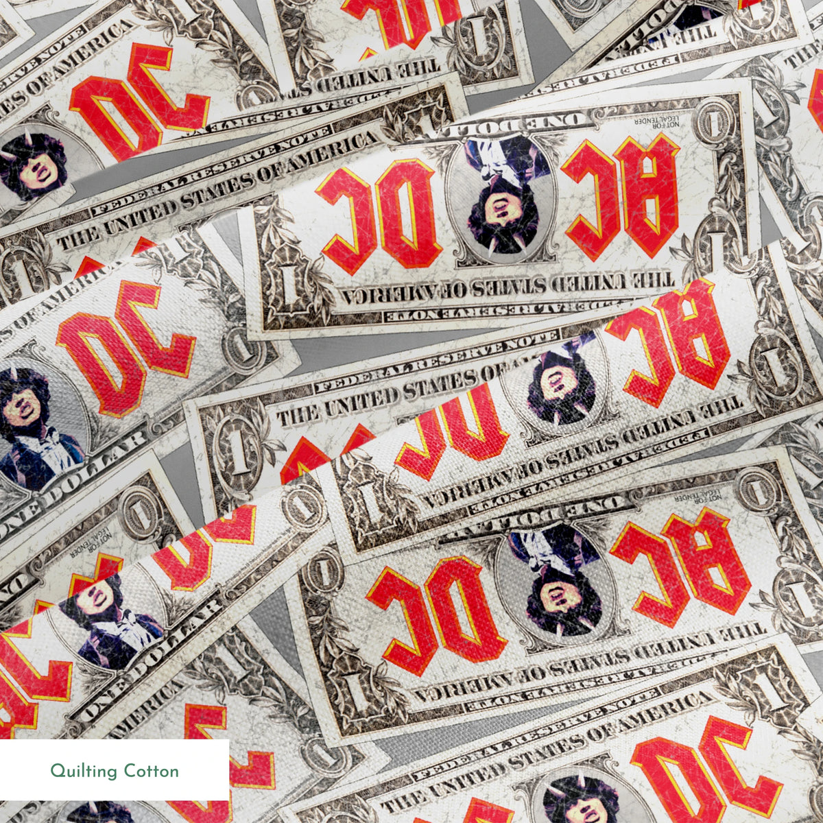 AC/DC Dirt Cheap Dollars Fabric