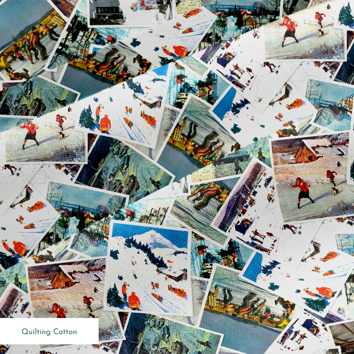 Saturday Evening Post Winter Wonderlands Fabric