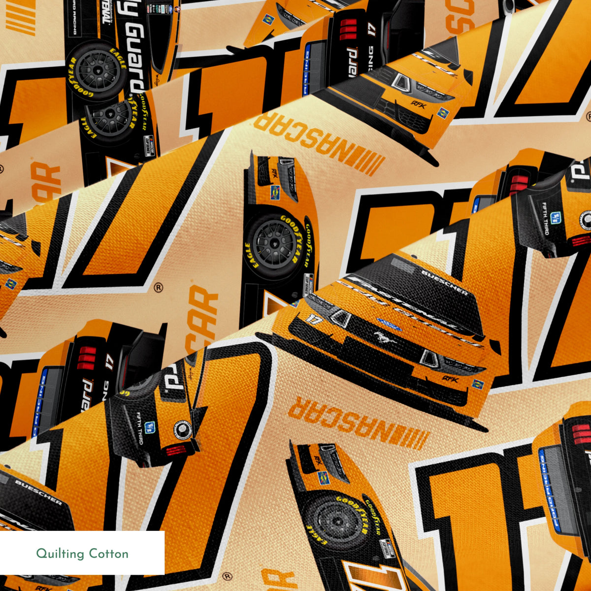 NASCAR® Chris Buescher Toss on Orange Fabric