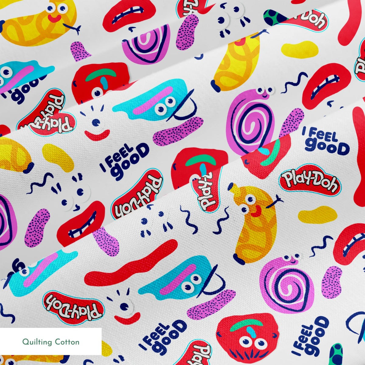 Hasbro Play-Doh Sensory Creatures on White Fabric