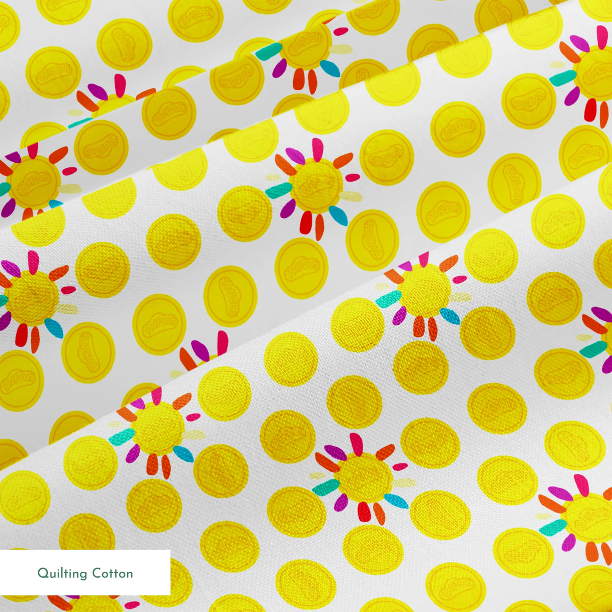Hasbro Play-Doh Bright Suns on White Fabric