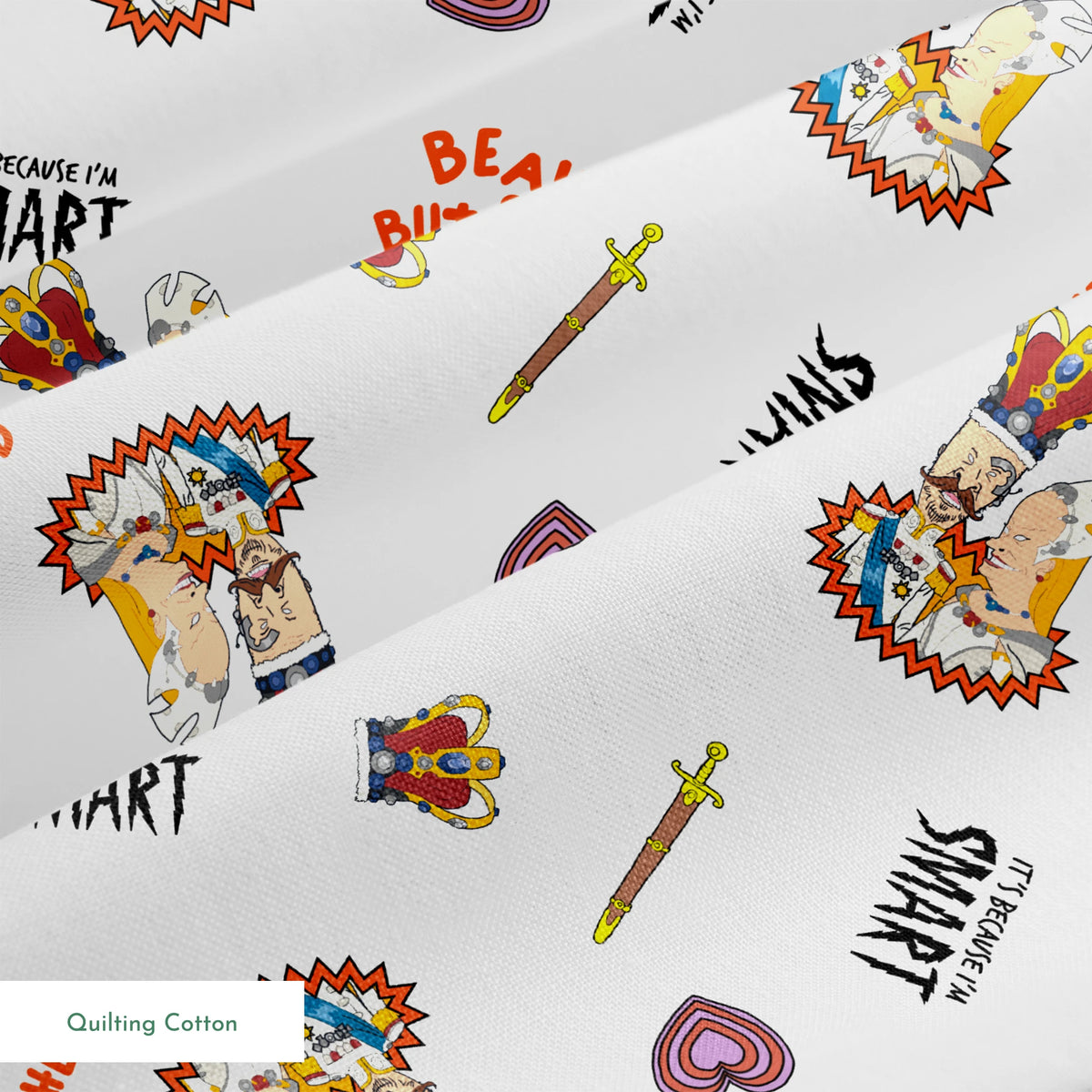 Paramount Beavis and Butt-Head It's Because I'm Smart Fabric