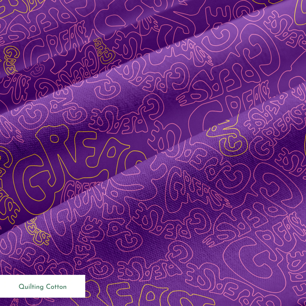 Paramount Grease  Title Toss on Purple Fabric