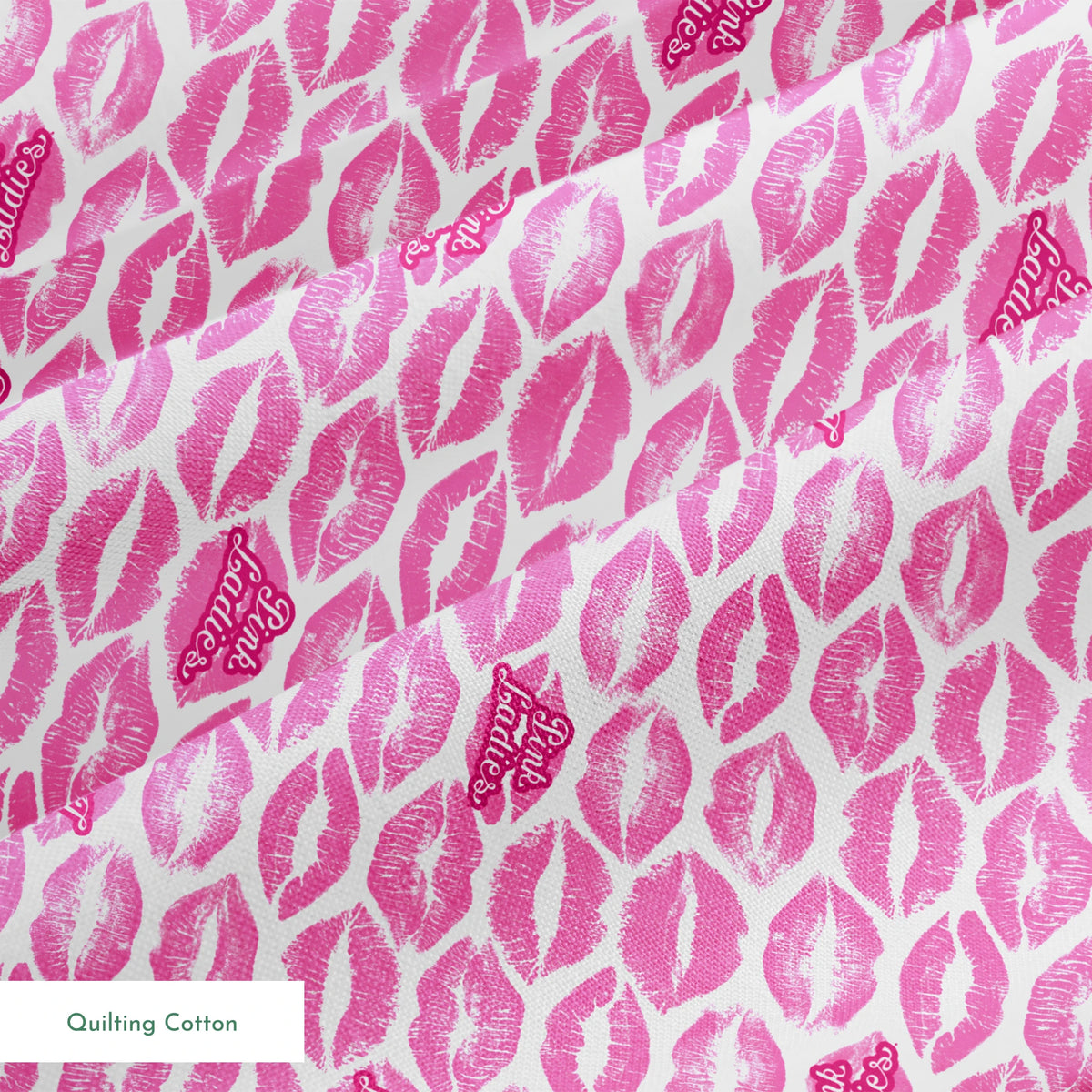 Paramount Grease  Pink Ladies Lipstick on Pink Fabric