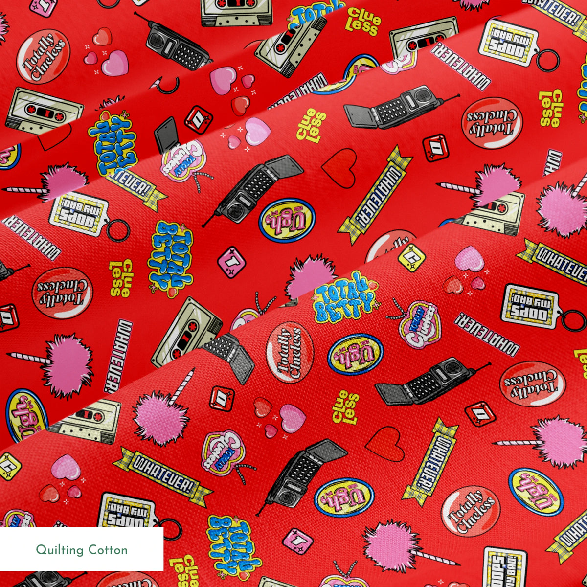 Paramount Clueless  Nostalgic Toss on Red Fabric