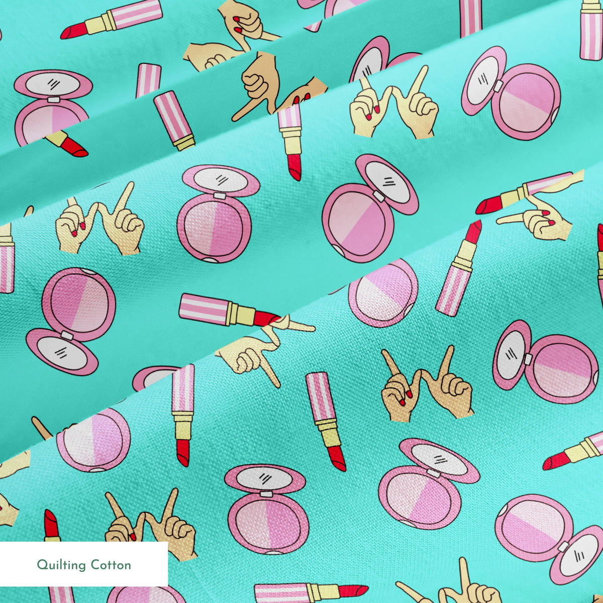 Paramount Clueless  Whatever! on Teal Fabric