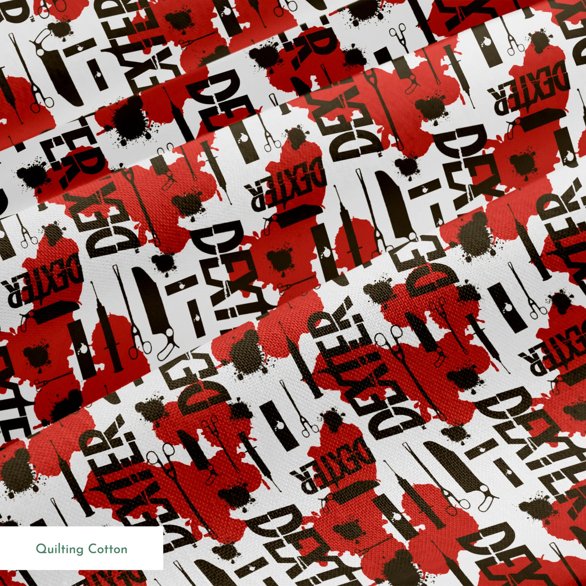 Showtime Dexter Killer Tools on Red Fabric