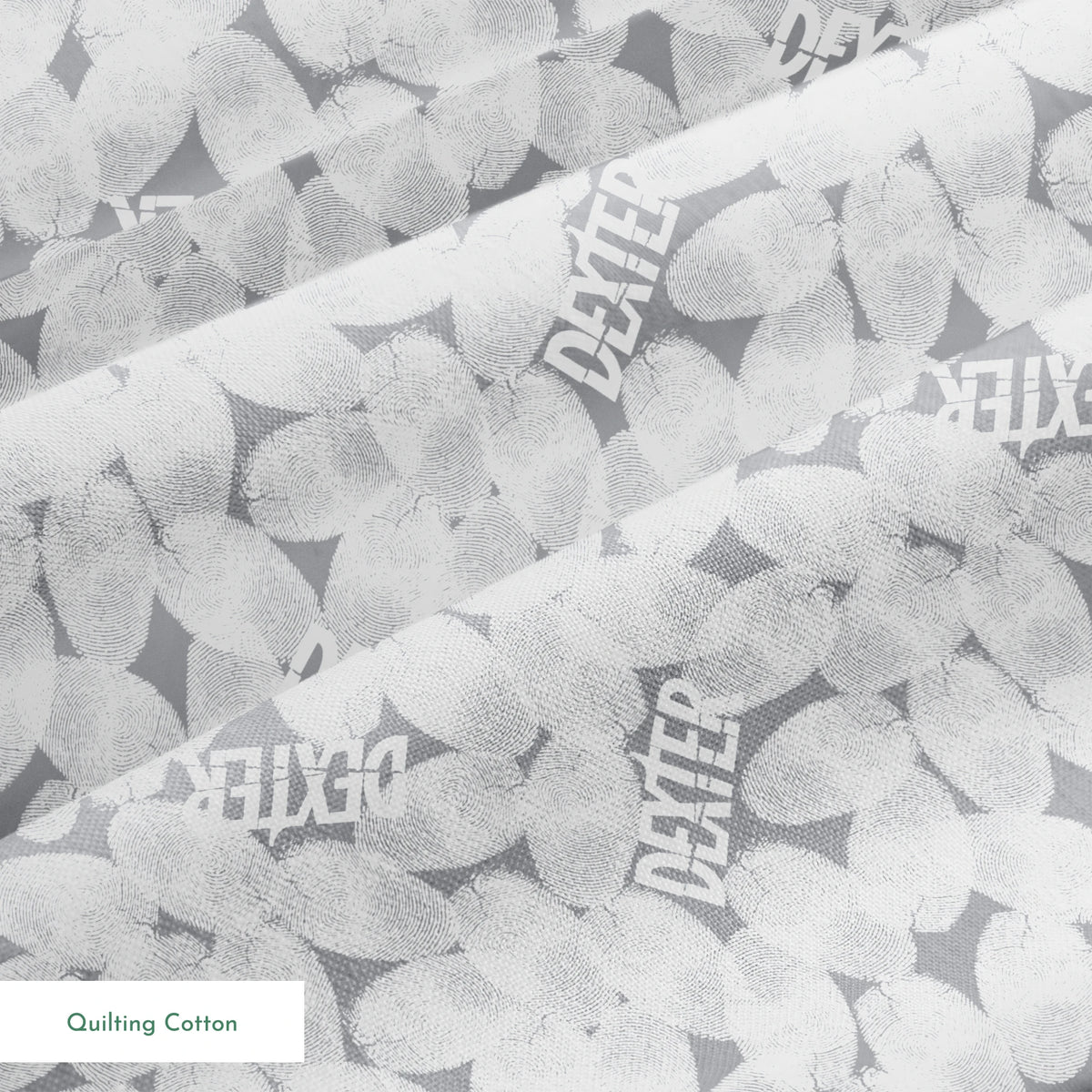 Showtime Dexter Fingerprints on Gray Fabric