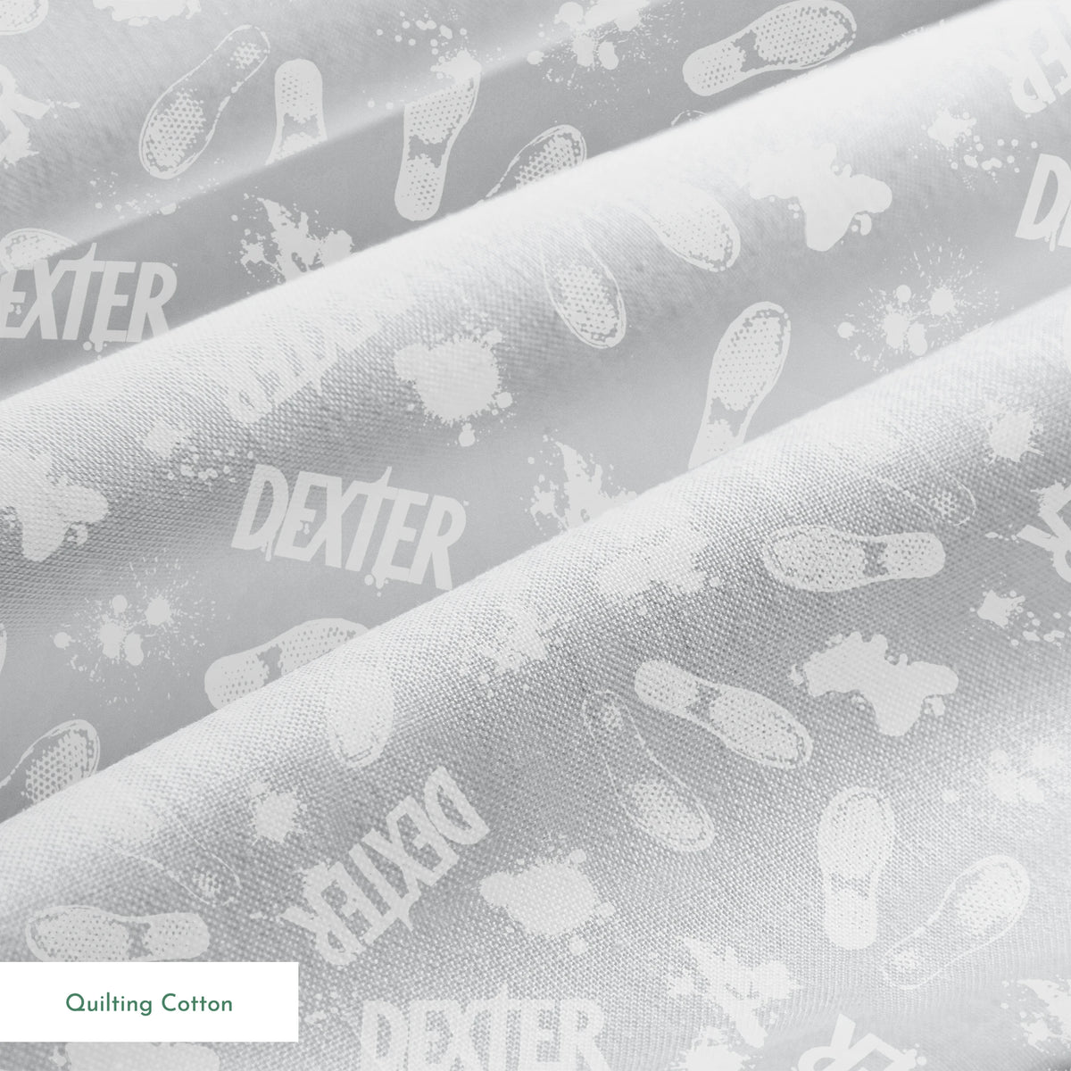 Showtime Dexter Blood Splatter on Gray Fabric