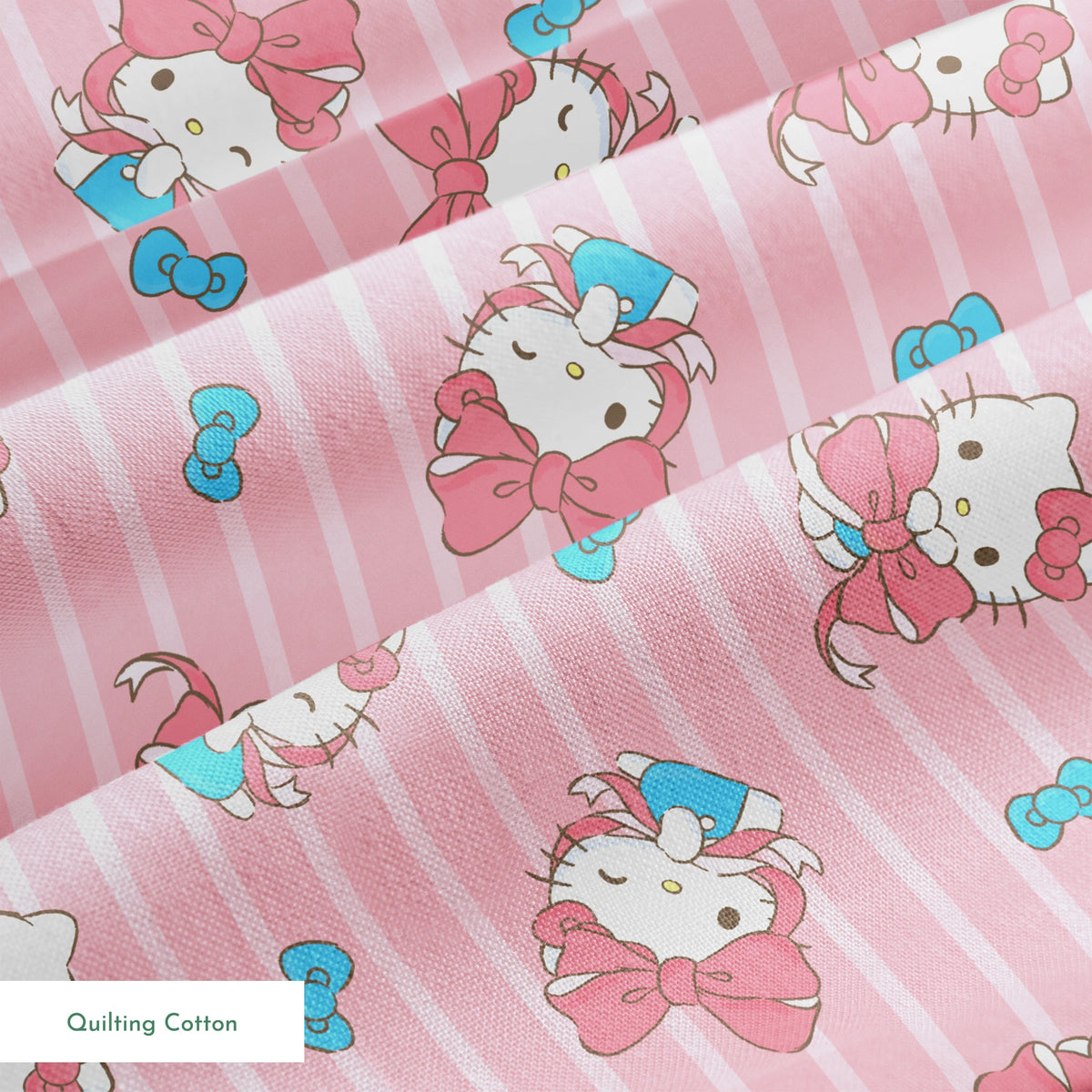 Hello Kitty® Giant Bows and Stripes Fabric