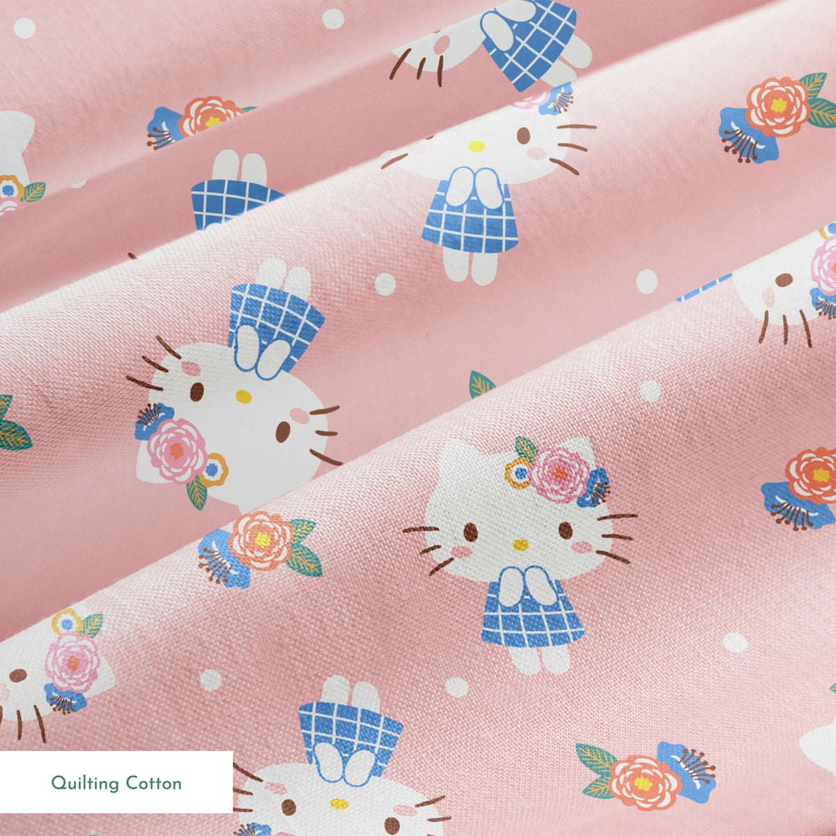 Hello Kitty® Florals on Pink Fabric